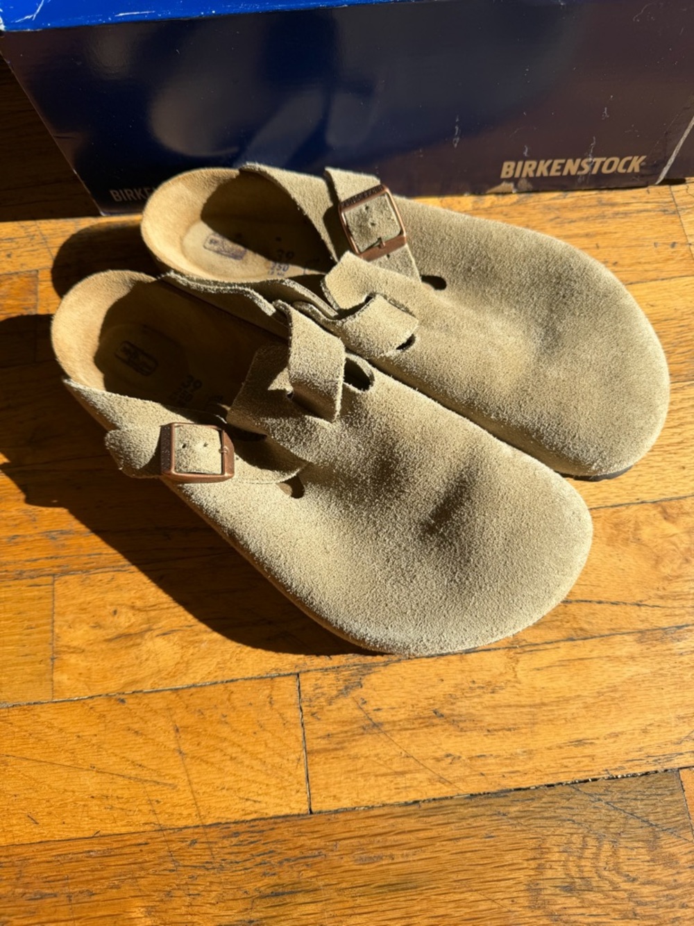 Birkenstock Taupe Boston Clogs - Picture 6 of 7